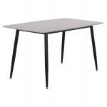 ΤΡΑΠΕΖΙ RAVEN HM18149 13 ΚΕΡΑΜΙΚΟ TOP ΓΚΡΙ ΜΑΡΜΑΡΟ-ΜΑΥΡΟ ΜΕΤΑΛΛΟ 140x80x74Υεκ c500068