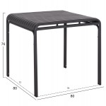 ΤΡΑΠΕΖΙ ΤΕΤΡΑΓΩΝΟ ΑΛΟΥΜΙΝΙΟΥ RACHEL HM6338 01 ΓΚΡΙ 80x80x76Υεκ c500070