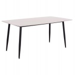 ΤΡΑΠΕΖΙ RAVEN HM18150 01 ΚΕΡΑΜΙΚΟ TOP ΛΕΥΚΟ ΜΑΡΜΑΡΟ-ΜΑΥΡΟ ΜΕΤΑΛΛΟ 160x80x74Υεκ c500072