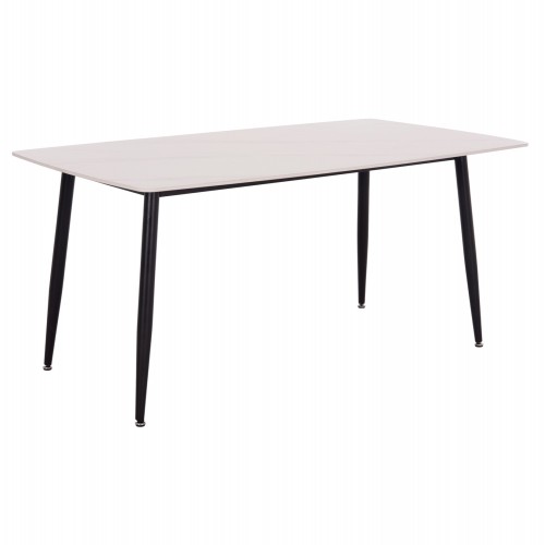 ΤΡΑΠΕΖΙ RAVEN HM18150 01 ΚΕΡΑΜΙΚΟ TOP ΛΕΥΚΟ ΜΑΡΜΑΡΟ-ΜΑΥΡΟ ΜΕΤΑΛΛΟ 160x80x74Υεκ c500072