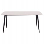 ΤΡΑΠΕΖΙ RAVEN HM18150 01 ΚΕΡΑΜΙΚΟ TOP ΛΕΥΚΟ ΜΑΡΜΑΡΟ-ΜΑΥΡΟ ΜΕΤΑΛΛΟ 160x80x74Υεκ c500072
