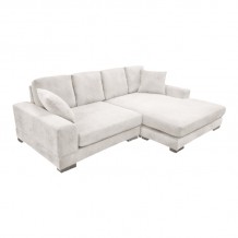Γωνιακός καναπές Cornerdo pakoworld αναστρέψιμος ύφασμα σε ιβουάρ απόχρωση 265x175x85εκ c500082