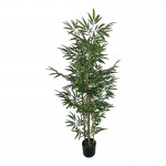 Διακοσμητικό φυτό Bamboo σε γλάστρα Inart πράσινο pp Υ150εκ c500089