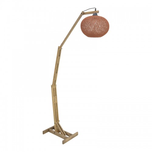 Φωτιστικό δαπέδου Gaia pakoworld Ε27 ξύλο καφέ 20x50x160εκ c500090