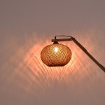 Φωτιστικό δαπέδου Gaia pakoworld Ε27 ξύλο καφέ 20x50x160εκ c500090