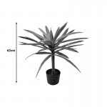 Διακοσμητικό φυτό Dracaena palm σε γλάστρα Inart πράσινο pp Υ62εκ c500095