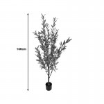 Διακοσμητικό φυτό Olive tree II σε γλάστρα Inart πράσινο pp Υ160εκ c500098