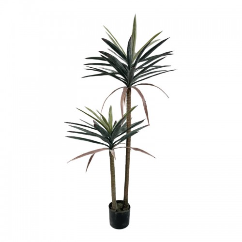 Διακοσμητικό φυτό Dracaena palm σε γλάστρα Inart πράσινο pp Υ125εκ c500103