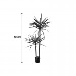 Διακοσμητικό φυτό Dracaena palm σε γλάστρα Inart πράσινο pp Υ125εκ c500103