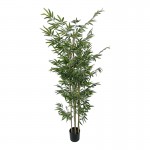 Διακοσμητικό φυτό Bamboo σε γλάστρα Inart πράσινο pp Υ190εκ c500104
