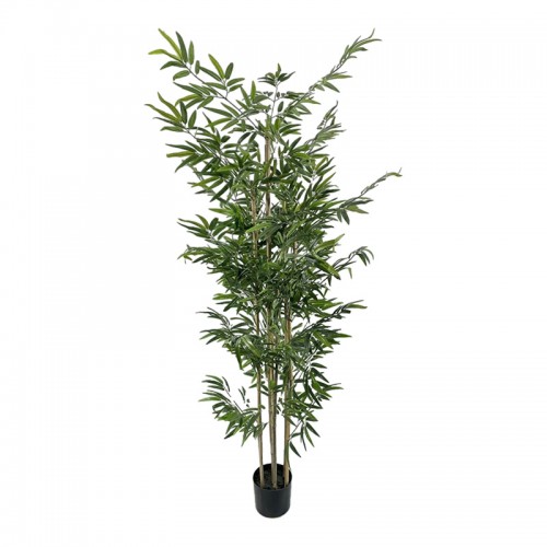 Διακοσμητικό φυτό Bamboo σε γλάστρα Inart πράσινο pp Υ190εκ c500104