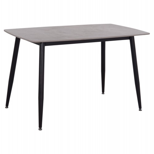 ΤΡΑΠΕΖΙ RAVEN HM9854 13 ΚΕΡΑΜΙΚΟ TOP ΓΚΡΙ ΜΑΡΜΑΡΟ-ΜΑΥΡΟ ΜΕΤΑΛΛΟ 120x70x73Υεκ c500107