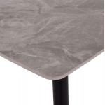 ΤΡΑΠΕΖΙ RAVEN HM9854 13 ΚΕΡΑΜΙΚΟ TOP ΓΚΡΙ ΜΑΡΜΑΡΟ-ΜΑΥΡΟ ΜΕΤΑΛΛΟ 120x70x73Υεκ c500107