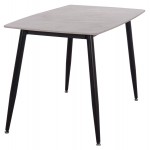 ΤΡΑΠΕΖΙ RAVEN HM9854 13 ΚΕΡΑΜΙΚΟ TOP ΓΚΡΙ ΜΑΡΜΑΡΟ-ΜΑΥΡΟ ΜΕΤΑΛΛΟ 120x70x73Υεκ c500107