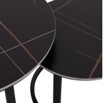 ΤΡΑΠΕΖΙ ΣΑΛΟΝΙΟΥ 2ΤΜΧ TALOS HM18140 02 ΚΕΡΑΜΙΚΟ TOP ΜΕ ΟΨΗ ΜΑΥΡΟΥ ΜΑΡΜΑΡΟΥ Φ70x45 5Υ c500108