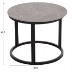 ΤΡΑΠΕΖΙ ΣΑΛΟΝΙΟΥ 2ΤΜΧ TALOS HM18140 04 ΚΕΡΑΜΙΚΟ TOP ΜΕ ΟΨΗ ΓΚΡΙ ΜΑΡΜΑΡΟΥ Φ70x45 5Υ c500110