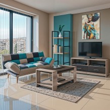 Φοιτητικό πακέτο επίπλων σαλονιού Aura pakoworld σετ 3τεμ c500134