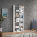 Βιβλιοθήκη Naya pakoworld σε λευκή απόχρωση 72x30x182 5εκ c500150