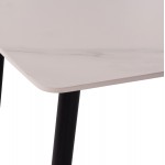 ΤΡΑΠΕΖΙ RAVEN HM18149 01 ΚΕΡΑΜΙΚΟ TOP ΜΕ ΟΨΗ ΛΕΥΚΟ ΜΑΡΜΑΡΟ 140x80x74Υεκ c500152