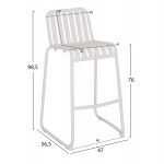 ΣΚΑΜΠΟ ΜΠΑΡ ΑΛΟΥΜΙΝΙΟΥ RACHEL HM6341 02 ΛΕΥΚΟ 47x56 5x98 5Υεκ c500157