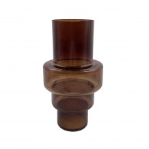 CULTURE ΒΑΖΟ 13x13x23 ΓΥΑΛΙ ΚΑΦΕ c500162