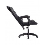 ΠΟΛΥΘΡΟΝΑ GAMING DARE ΜΑΥΡΟ ΓΚΡΙ PVC NYLON 51x49x125Υcm c500185