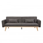 PANTA ΚΑΝΑΠΕΣ ΚΡΕΒΑΤΙ 3ΘΕΣΙΟΣ ΓΚΡΙ ΣΚΟΥΡΟ 210x77x77 c500232