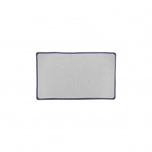 Πιατέλα Μελαμίνης Ορθογώνια Κρεμ με Μπλε τελείωμα 22 8cm Servewell - Σετ 6 c500239