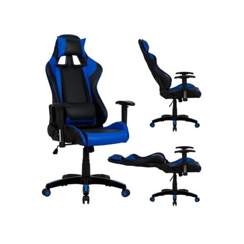Πολυθρόνα Gaming ZEN μαύρη μπλε 67Χ70Χ134 124cm c500254