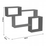 Ράφι τοίχου Beldra pakoworld σε φυσική απόχρωση με λευκό 84x15x57 8εκ c500260