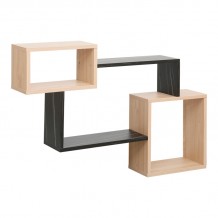 Ράφι τοίχου Beldra pakoworld σε φυσική απόχρωση με όψη μαρμάρου 84x15x57 8εκ c500266