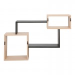 Ράφι τοίχου Beldra pakoworld σε φυσική απόχρωση με όψη μαρμάρου 84x15x57 8εκ c500266