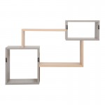 Ράφι τοίχου Beldra pakoworld σε φυσική με γκρι cement απόχρωση 84x15x57 8εκ c500273