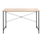 Γραφείο εργασίας Senzia pakoworld σε φυσική απόχρωση με μαύρο μέταλλο 120x60x75εκ c500276