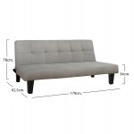 ΚΑΝΑΠΕΣ ΚΡΕΒΑΤΙ ODESSA HM3000 01 ΥΦΑΣΜΑ ΜΠΕΖ 179x80x79 εκ c500281