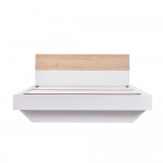 LUCIDO ΚΡΕΒΑΤΙ ΛΕΥΚΟ OAK ΦΥΣΙΚΟ 162x202x88 c500285