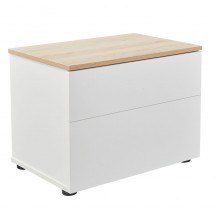 LUCIDO ΚΟΜΟΔΙΝΟ 2ΣΥΡΤΑΡΙΑ ΛΕΥΚΟ OAK ΦΥΣΙΚΟ 58x39x44 5 c500286