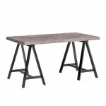 CAVALLETTO ΓΡΑΦΕΙΟ CEMENT ΜΑΥΡΟ 140x75x74 c500288