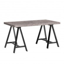 CAVALLETTO ΓΡΑΦΕΙΟ CEMENT ΜΑΥΡΟ 140x75x74 c500288