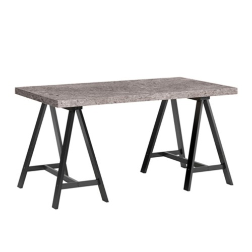 CAVALLETTO ΓΡΑΦΕΙΟ CEMENT ΜΑΥΡΟ 140x75x74 c500288