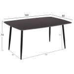 ΤΡΑΠΕΖΙ RAVEN HM18150 02 ΚΕΡΑΜΙΚΟ TOP ΜΕ ΟΨΗ ΜΑΥΡΟ ΜΑΡΜΑΡΟ 160x80x74Υεκ c500324