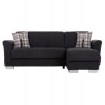 ΓΩΝΙΑΚΟΣ ΚΑΝΑΠΕΣ-ΚΡΕΒΑΤΙ ΜΕ ΑΠΟΘ ΧΩΡΟ BRONKO HM3291 01 ΑΝΘΡΑΚΙ ΥΦΑΣΜΑ 218x138x77Y c500326