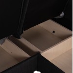 ΓΩΝΙΑΚΟΣ ΚΑΝΑΠΕΣ-ΚΡΕΒΑΤΙ ΜΕ ΑΠΟΘ ΧΩΡΟ BRONKO HM3291 01 ΑΝΘΡΑΚΙ ΥΦΑΣΜΑ 218x138x77Y c500326