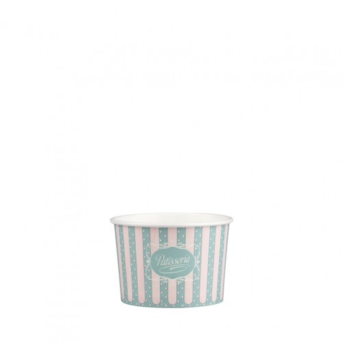 Κύπελο Παγωτού Χάρτινο 6oz σχέδιο Patisserie Intertan - Σετ 100 c500330