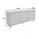 Μπουφές Billie pakoworld sonoma-γκρι 149x40x77εκ c500334