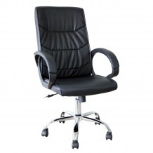 Καρέκλα Γραφείου Διευθυντή COCO Μαύρο PVC 65x68x120cm c500341