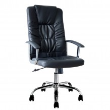 Καρέκλα Γραφείου Διευθυντή PERLA Μαύρο PVC 63x67x113cm c500342