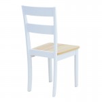 Καρέκλα York pakoworld σε λευκή-φυσική απόχρωση 39 5x47 5x89εκ SET 2τμχ c500360