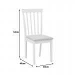 Καρέκλα Houston pakoworld σε λευκή απόχρωση 40x49x94εκ SET 2τμχ c500365