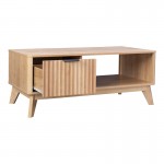 Τραπέζι σαλονιού Hamea pakoworld mdf σε φυσική απόχρωση 110x55 2x45εκ c500367